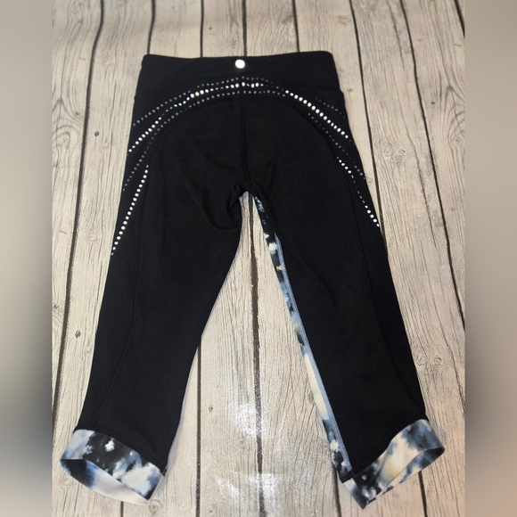 Lululemon Sz 4 Leggings Stop At Nothing Crop Blooming Pixie Tie Dye - Picture 6 of 10